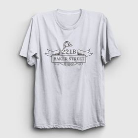 Presmono 221B Sherlock Holmes Beyaz Kadın T-shirt