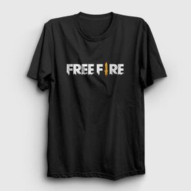 Presmono 233267TT Unisex Siyah Logo Free Fire T-shirt