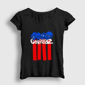 Presmono 54172 Siyah Blocks Gorillaz Kadın T-shirt