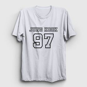 Presmono 97 K Pop Jungkook Bts Beyaz Unisex Çocuk T-Shirt