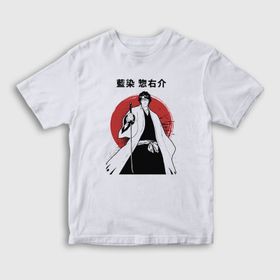 Presmono Aizen V2 Anime Bleach Beyaz Unisex Çocuk T-Shirt