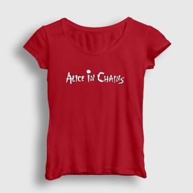 Presmono Alice in Chains Kırmızı Kadın T-Shirt