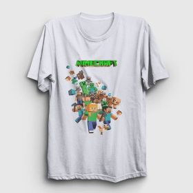 Presmono All Minecraft Beyaz Unisex T-Shirt