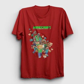 Presmono All Minecraft Kırmızı Unisex T-Shirt