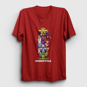 Presmono All Undertale Kırmızı Unisex T-Shirt