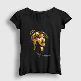 Presmono Angel Tupac Shakur Siyah Unisex T-Shirt