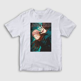 Presmono Anime Jujutsu Kaisen Unisex Beyaz Çocuk T-Shirt