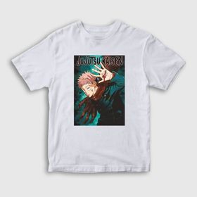 Presmono Anime Jujutsu Kaisen Unisex Beyaz Çocuk T-Shirt