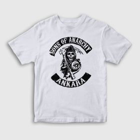 Presmono Ankara Sons Of Anarchy Beyaz Unisex Çocuk T-Shirt