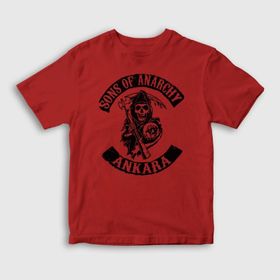 Presmono Ankara Sons Of Anarchy Beyaz Unisex Çocuk T-Shirt