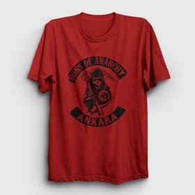 Presmono Ankara Sons Of Anarchy Kırmızı Unisex T-Shirt