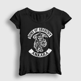 Presmono Ankara Sons of Anarchy Siyah Kadın T-Shirt