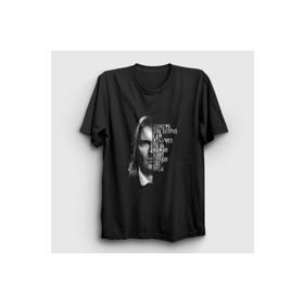 Presmono Ashamed Nirvana Kurt Cobain Siyah Kadın T-Shirt