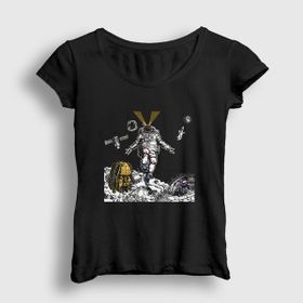 Presmono Astronaut Astroworld Travis Scott Siyah Kadın T-Shirt