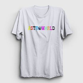 Presmono Astroworld Travis Scott Beyaz Unisex T-Shirt