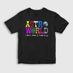 Presmono Astroworld Travis Scott Siyah Unisex T-Shirt