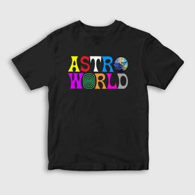 Presmono Astroworld Travis Scott Siyah Unisex T-Shirt