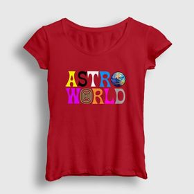 Presmono Astroworld V2 Travis Scott Siyah Kadın T-Shirt