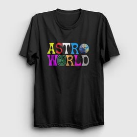 Presmono Astroworld V2 Travis Scott Siyah Kadın T-Shirt