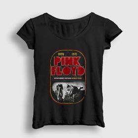 Presmono Atom Heart Mother Pink Floyd Siyah Kadın T-Shirt