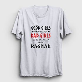 Presmono Bad Girls Vikings Beyaz Unisex T-Shirt