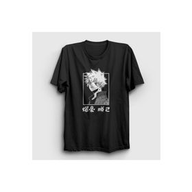 Presmono Bakugo Anime Boku No Hero Academia Siyah Kadın T-Shirt