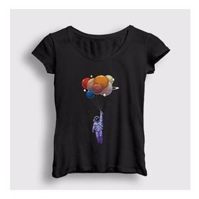 Presmono Balloons Astronaut Space Astronot Uzay Kadın T-shirt