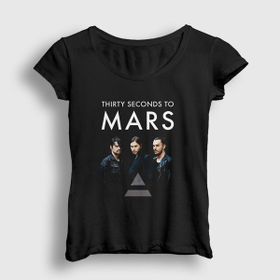 Presmono Band 30 Seconds to Mars Siyah Kadın T-Shirt