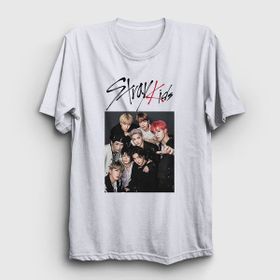 Presmono Band Stray Kids Beyaz Unisex T-Shirt