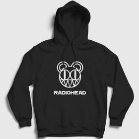 Presmono Bear Logo Radiohead Siyah Unisex T-Shirt