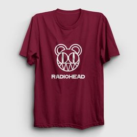 Presmono Bear Logo Radiohead Siyah Unisex T-Shirt