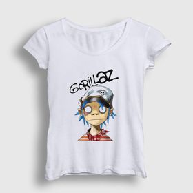 Presmono Beyaz 2D Gorillaz Kadın T-Shirt