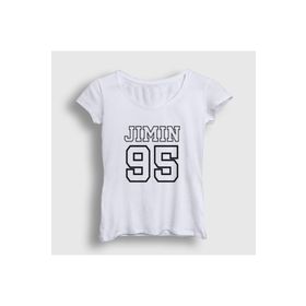 Presmono Beyaz 95 K Pop Jimin Bts Kadın T-Shirt