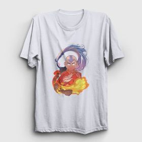Presmono Beyaz Aang Anime Avatar The Last Airbender Kadın T-Shirt