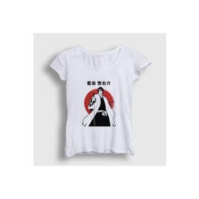 Presmono Beyaz Aizen V2 Anime Bleach Kadın T-shirt