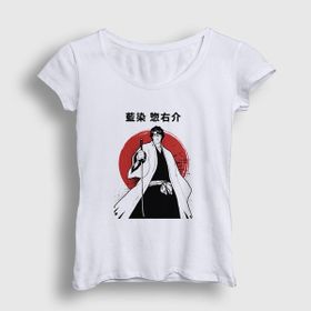 Presmono Beyaz Aizen V2 Anime Bleach Kadın T-shirt