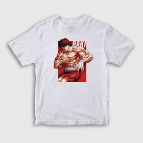 Presmono Beyaz Anime Hanma Baki Unisex T-Shirt