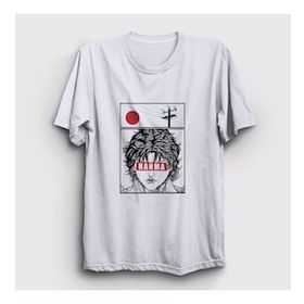 Presmono Beyaz Anime Hanma Baki Unisex T-Shirt