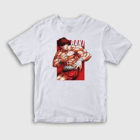 Presmono Beyaz Anime Hanma Baki Unisex T-Shirt
