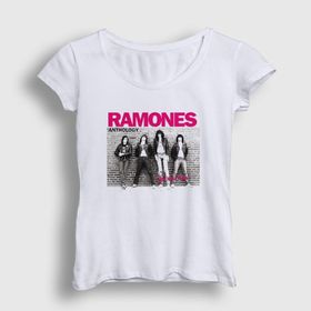 Presmono Beyaz Anthology Ramones Kadın T-Shirt