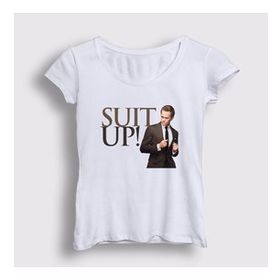Presmono Beyaz Barney How I Met Your Mother Kadın T-Shirt