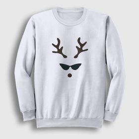 Presmono Beyaz Female Deer Yılbaşı Unisex Sweatshirt