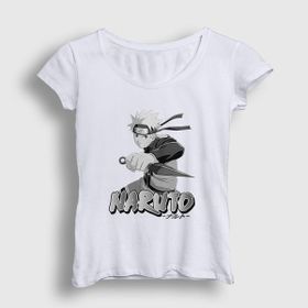 Presmono Beyaz Kunai Anime Naruto Kadın T-Shirt
