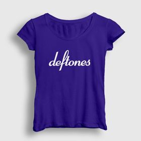 Presmono Beyaz Logo Deftones Kadın T-shirt