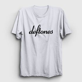 Presmono Beyaz Logo Deftones Kadın T-shirt