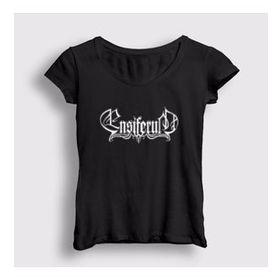 Presmono Beyaz Logo Ensiferum Kadın T-Shirt