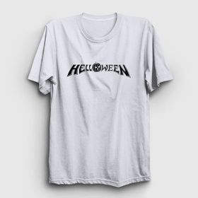Presmono Beyaz Logo V2 Helloween Erkek T-Shirt