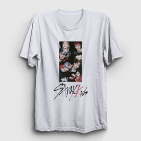 Presmono Beyaz Members Stray Kids Unisex T-Shirt