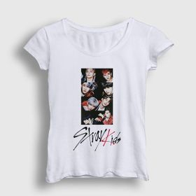 Presmono Beyaz Members Stray Kids Unisex T-Shirt