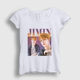 Presmono Beyaz Poster K Pop Jimin Bts Kadın T-Shirt